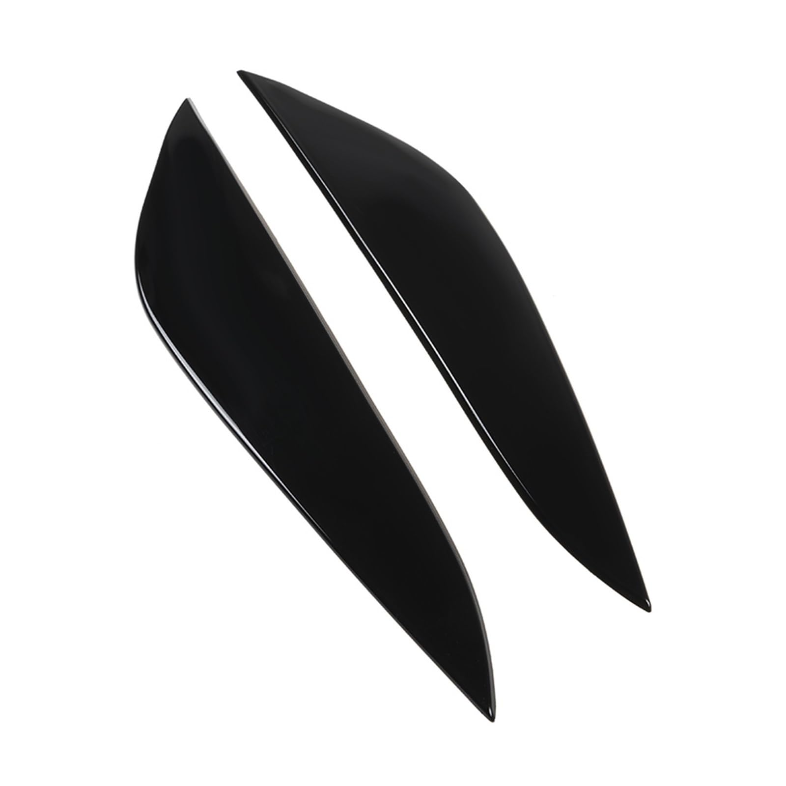 LUOWEINA Auto Scheinwerfer Augenbraue Augenlid Trimmen Augenbrauen Kopf Lampe Licht Augenlider Fit for Tesla Modell 3 2017-2022 Auto Augenlider von Autoscheinwerfern(Gloss Black) von LUOWEINA