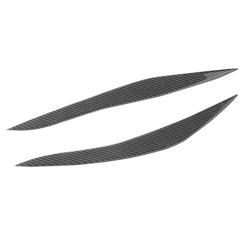 LUOWEINA Auto-Scheinwerfer-Augenbrauen-Augenlid-Trim, Augenbrauen, Augenlider, Deckel, ABS-Augenbrauen, Kohlefaser, passend for BMW 5er F10 F18 520li 525 2011–2017 Augenlider von Autoscheinwerfern(11- von LUOWEINA