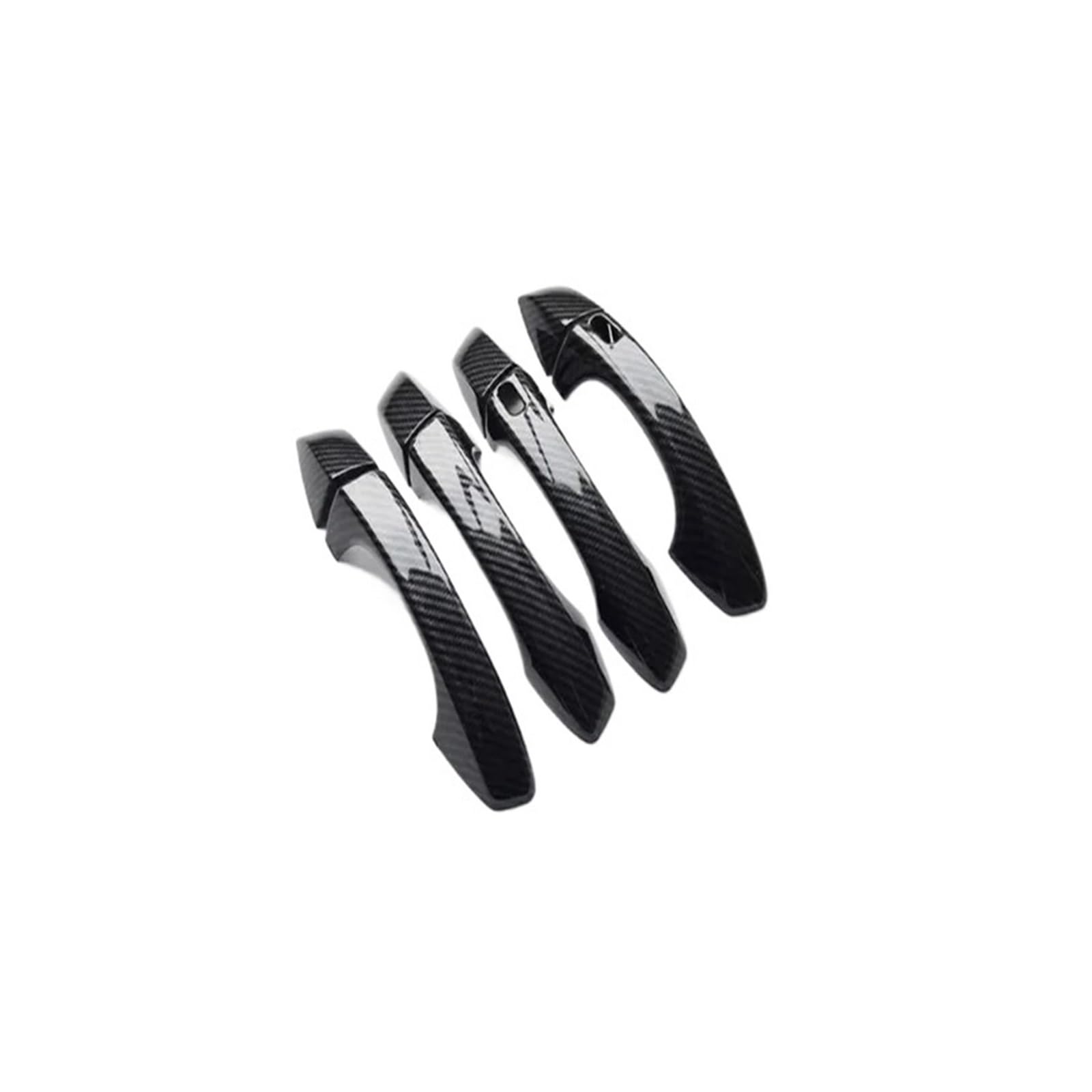 LUOWEINA Auto-Seitentürgriffabdeckung, passend for Skoda, Kodiaq 2017–2023 Kodiak, Styling-Zubehör, Kohlefaser-Chrom-Zieraufkleber ﻿äußere Türgriffabdeckung(Carbon 2 buttons) von LUOWEINA