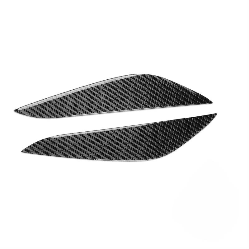 LUOWEINA Front Scheinwerfer Augenlid Augenbraue Fit for Tesla Modell Y 2020 + Modell 3 2017-22Cover Pegatinas Para Coche Außen Augenlider von Autoscheinwerfern(Black Carbon Fiber) von LUOWEINA