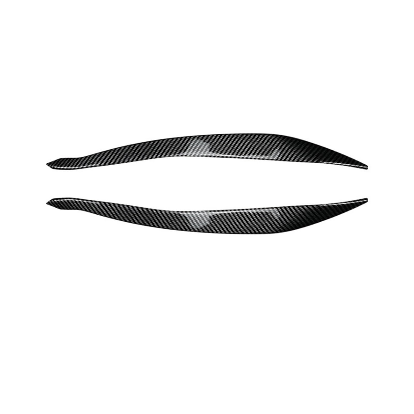 LUOWEINA Frontscheinwerfer Augenlider Augenbrauen Scheinwerfer Augendeckel Passend for BMW 5 Series F10 F11 2015 2016 2017 Abdeckung Trim Aufkleber Autozubehör Augenlider von Autoscheinwerfern(Carbon von LUOWEINA