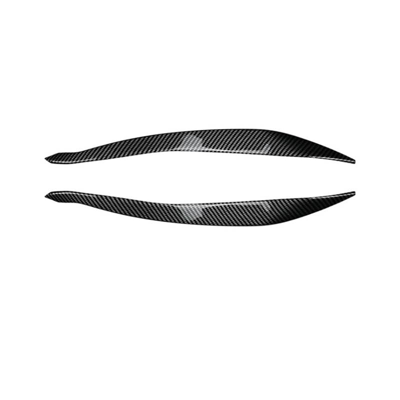 LUOWEINA Frontscheinwerfer Augenlider Augenbrauen Scheinwerfer Augendeckel Passend for BMW 5 Series F10 F11 2015 2016 2017 Abdeckung Trim Aufkleber Autozubehör Augenlider von Autoscheinwerfern(Carbon von LUOWEINA