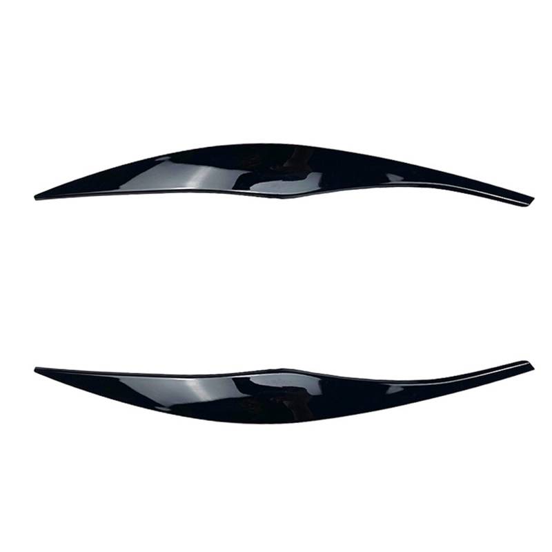 LUOWEINA Kohlefaser-Autoscheinwerfer-Augenbrauen-Augenlid-Trim Augenbrauen Augenlider Deckel passend for BMW 3er E90 E91 320i 330i Sedan Touring 2005–2012 Augenlider von Autoscheinwerfern(Gloss Black) von LUOWEINA