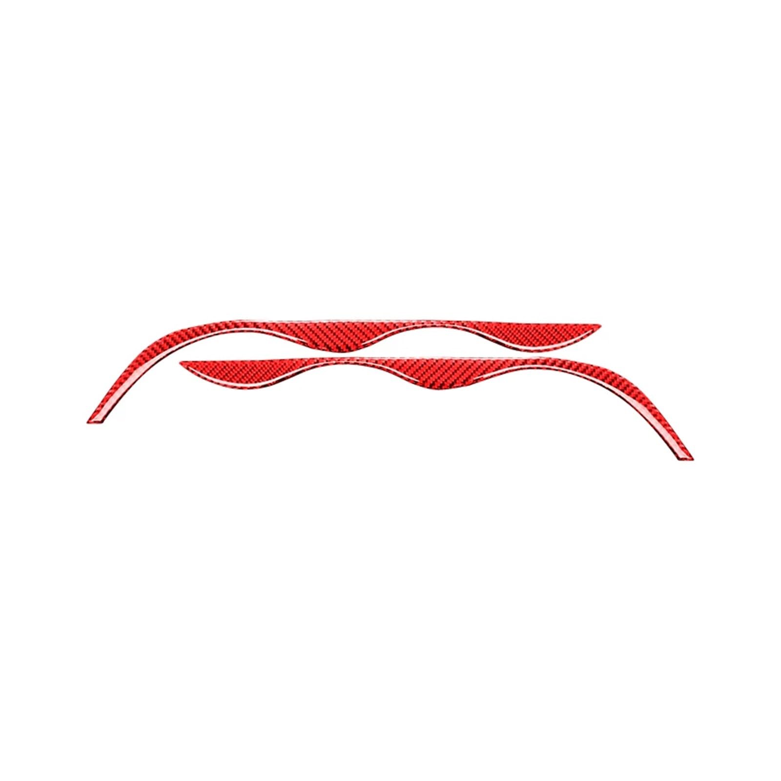 LUOWEINA Scheinwerfer Augenbrauen Fit for BMW 3 Serie E46 M3 323i 328i 330i 325i 1999-2004 Carbon Faser Auto trim Abdeckung Dekor Aufkleber Augenlider von Autoscheinwerfern(Red) von LUOWEINA