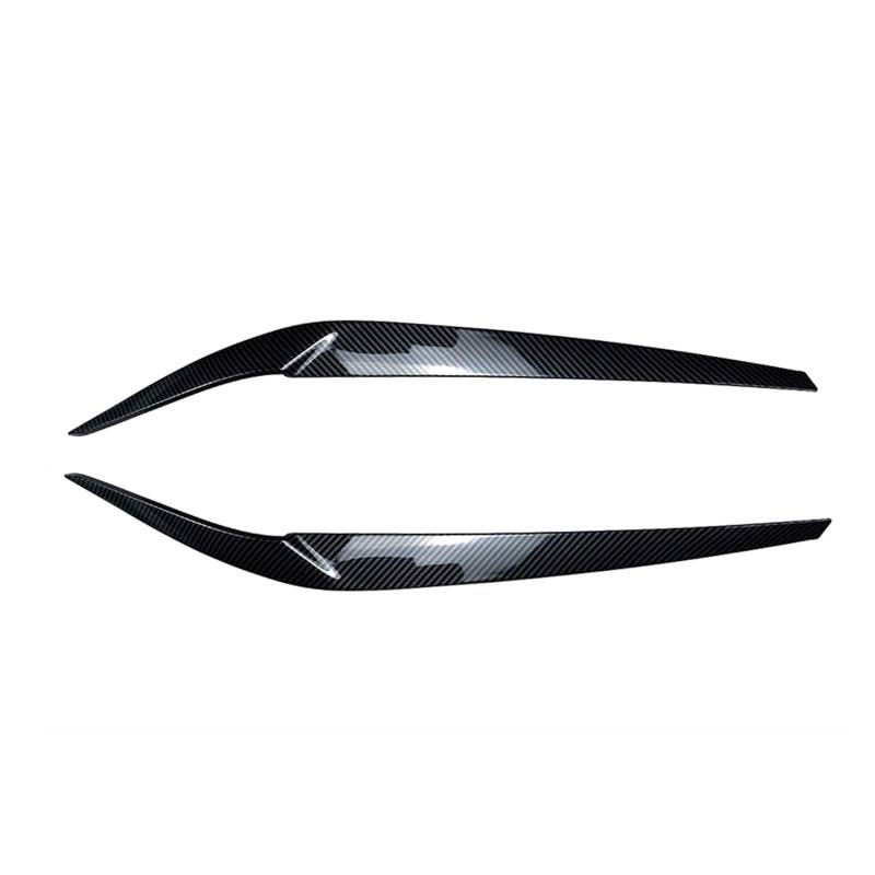 LUOWEINA Scheinwerfer Augenlid Scheinwerfer Augenbraue Fit for BMW 5 Series 2017-2021 G30 G31 G38 F90 M5 540i 525i 530i Trim Front Lampe Hauben Augenlider von Autoscheinwerfern(Carbon Fiber Look) von LUOWEINA