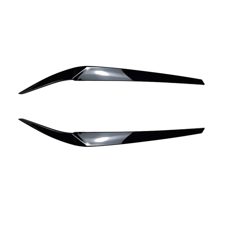 LUOWEINA Scheinwerfer Augenlid Scheinwerfer Augenbraue Fit for BMW 5 Series 2017-2021 G30 G31 G38 F90 M5 540i 525i 530i Trim Front Lampe Hauben Augenlider von Autoscheinwerfern(Glossy Black) von LUOWEINA