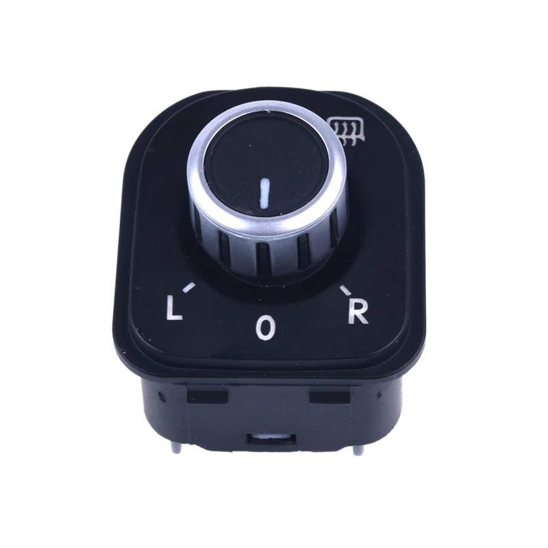 LUOWEINA Seitenspiegel-Einstellschalterknopf, passend for Jetta, MK5 Golf MK5 MK6 Rabbit Eos Passat B6 3C Tiguan 1K0 959 565 5ND959565B Chrome Power Spiegelverstellsteuerung von LUOWEINA