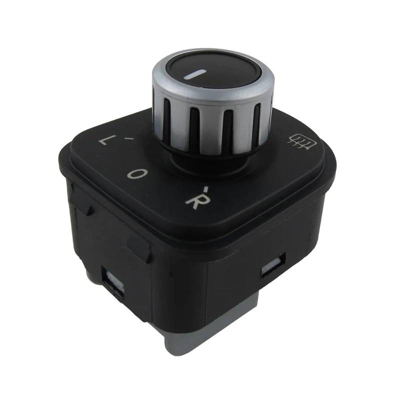 LUOWEINA Spiegeleinstellschalter-Steuerknopf, passend for Jetta, MK5 Golf MK5 MK6 Rabbit Eos Passat B6 3C Tiguan 1K0 959 565 5ND959565B Chromseite Spiegelverstellsteuerung von LUOWEINA