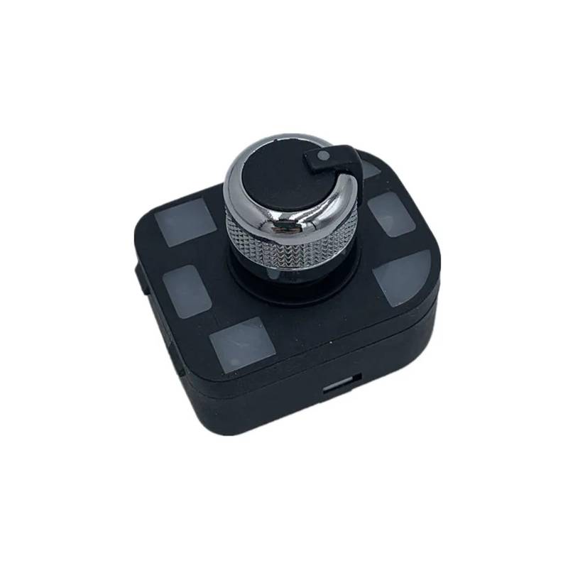 LUOWEINA Spiegelknopfschalter, passend for A3, A4 S4 S6 A6 Q7 R8 2001–2012 4F0959565 Autozubehör, verchromte seitliche elektrische Einstellknopfsteuerung Spiegelverstellsteuerung von LUOWEINA