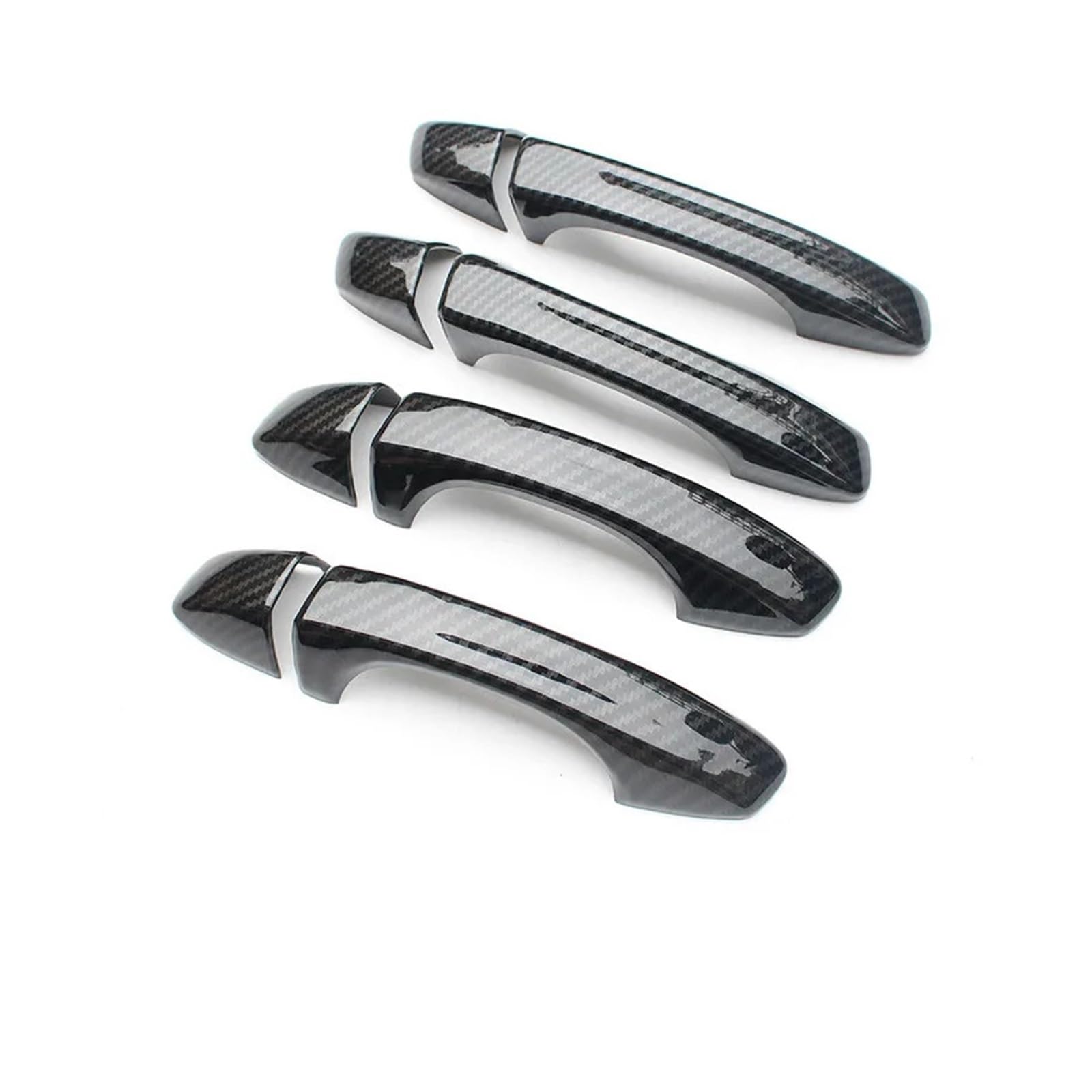 LUOWEINA Türgriffabdeckung, Zierleiste, passend for Volkswagen, passend for VW, passend for Golf 7 MK7 2013–2018, Kohlefaser, Chrom, Autoaufkleber, Zubehör Türaußengriffabdeckung(Carbon fiber) von LUOWEINA