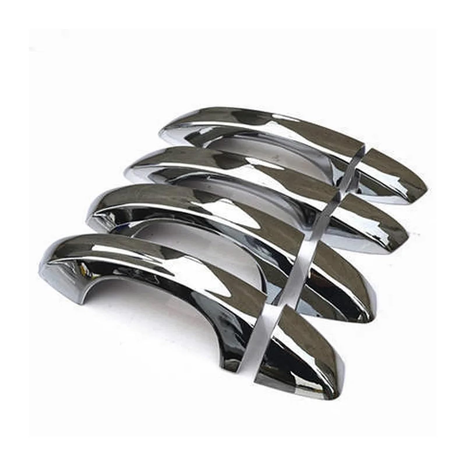 LUOWEINA Türgriffabdeckung, Zierleiste, passend for Volkswagen, passend for VW, passend for Golf 7 MK7 2013–2018, Kohlefaser, Chrom, Autoaufkleber, Zubehör Türaußengriffabdeckung(Silver) von LUOWEINA