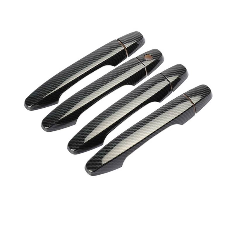 LUOWEINA Türgriffabdeckungen, Zierleiste, passend for CR-V CRV, passend for Civic 2012–2016, Chrom, Kohlefaser, Auto-Styling-Zubehör Türaußengriffabdeckung(Carbon Fiber) von LUOWEINA