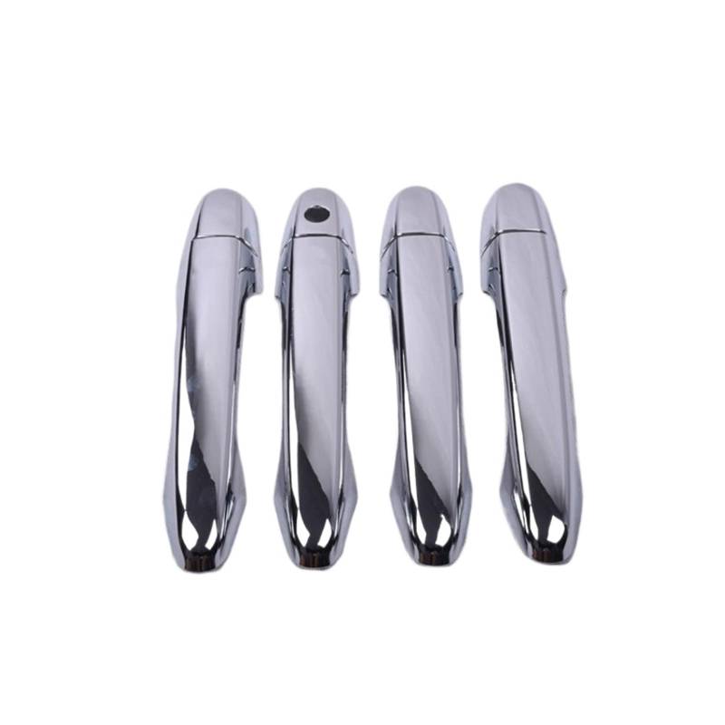 LUOWEINA Türgriffabdeckungen, Zierleiste, passend for CR-V CRV, passend for Civic 2012–2016, Chrom, Kohlefaser, Auto-Styling-Zubehör Türaußengriffabdeckung(Silver) von LUOWEINA