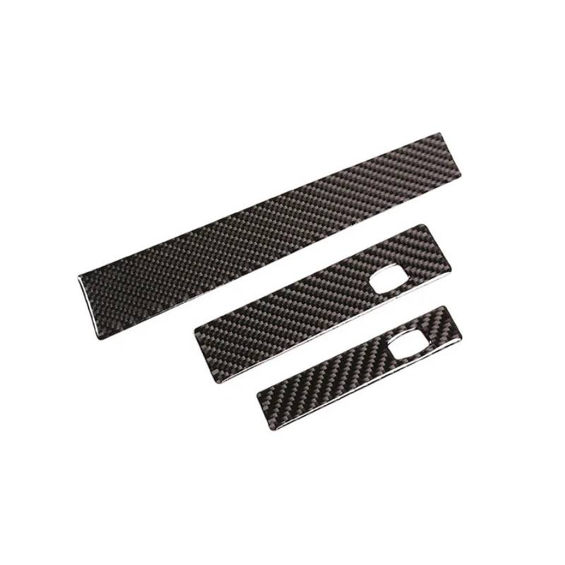 LUOWEINA Wasserbecherhalter-Zieraufkleber, passend for, 5er E60 E61 2004–2010, Kohlefaser-Auto-Center-Bedienfeld-Copilot-Streifen-Abdeckung Getränkehalterverkleidung für die Konsole von LUOWEINA