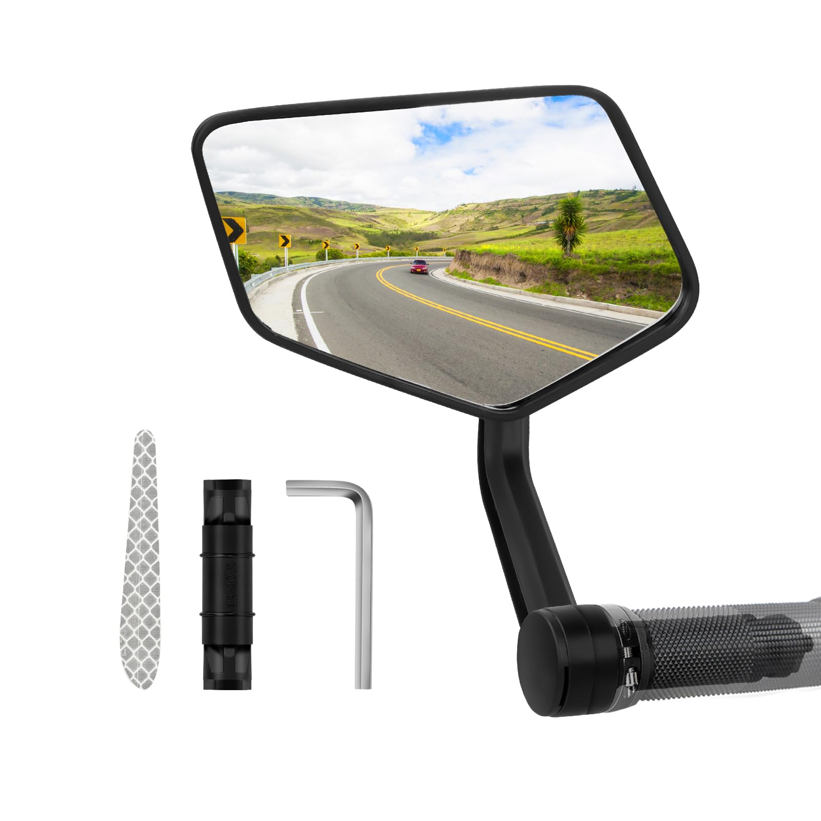 Fahrradspiegel extra große Spiegelfläche, fahrradspiegel für e-bike links, passen 15-20mm schlagfestes Echtglas 360° verstellbarer Fahrrad Spiegel Fahrradspiegel extra große Spiegelfläche, fahrradspiegel für e-bike links, passen 15-20mm schlagfestes Echtglas 360° verstellbarer Fahrrad Spiegel von LURICO