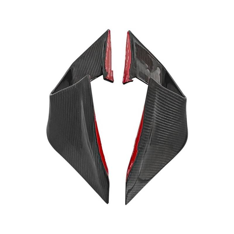 Motorrad Flankenspoiler Seitendeflektor Carbon Motorrad Verkleidung Seite Festen Flügel Für Kaw&asaki ZX-25R ZX25R ZX-4R ZX-4RR 2021-2024 Aerodynamische Winglet Gugel von LUTFI