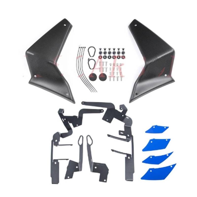 Motorrad Flankenspoiler Seitendeflektor Für MT09 MT-09 FZ09 2021 2022 2023 Motorrad Seitenspoiler Aerodynamische Wind Winglets Flügel Deflektor Seitenflügel Spoiler von LUTFI