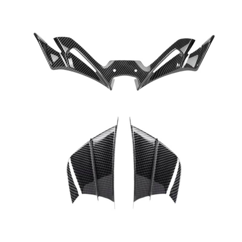 Motorrad Flankenspoiler Seitendeflektor Für YZF-R25 YZF-R3 2020 2021 2022 2023 Motorrad Seite Wind Mit Front Verkleidung Winglets von LUTFI