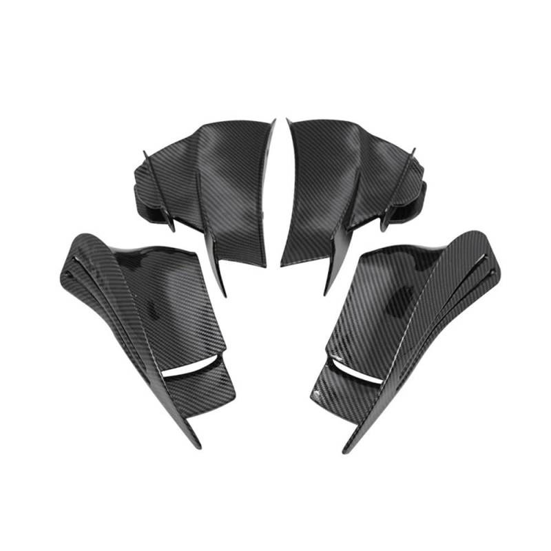 Motorrad Flankenspoiler Seitendeflektor Motorrad Feste Wind Flügel Für V4 V4S V4R 2021 2022 Für Aero Deflektor Seite Winglet Front Verkleidung Windschutzscheibe 4PCS von LUTFI