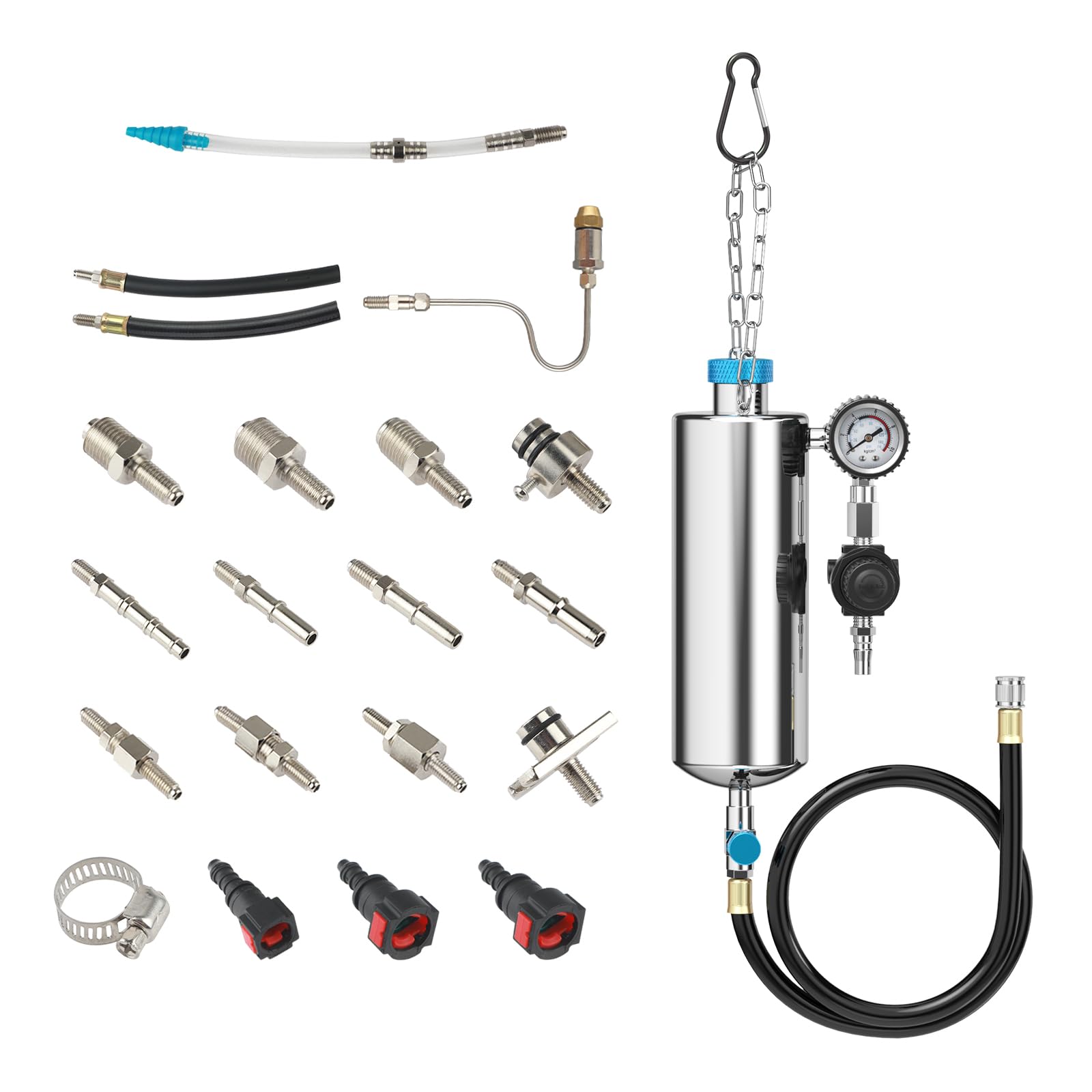 LUTIFIX C80 Fuel Injector Cleaner Tool Kit, Fuel Injection Systems Cleaners, 1000ML 150PSI Fuel Injector Cleaner Tool Kit Disassembly-Free Fuel Cleaning Tools with 20PC Adapter for Gasoline LUTIFIX C80 Fuel Injector Cleaner Tool Kit, Fuel Injection Systems Cleaners, 1000ML 150PSI Fuel Injector Cleaner Tool Kit Disassembly-Free Fuel Cleaning Tools with 20PC Adapter for Gasoline von LUTIFIX