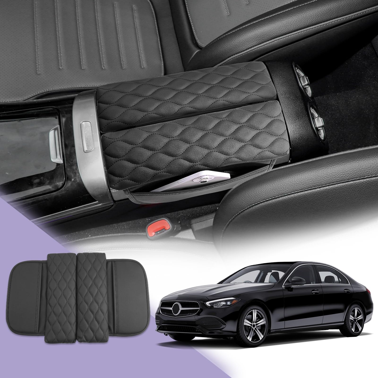 LUWU Für M-ercedes-Benz C-Class W206 / GLC X254 2022-2024 2025 Auto Armlehne Pad C Class W206 2023 Mittelkonsole Armlehnenbezug Leder Auto Schutz Abdeckung Innenzubehör LUWU Für M-ercedes-Benz C-Class W206 / GLC X254 2022-2024 2025 Auto Armlehne Pad C Class W206 2023 Mittelkonsole Armlehnenbezug Leder Auto Schutz Abdeckung Innenzubehör von LUWU