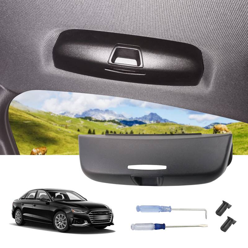 LUWU Kompatibel mit Audi A3 8V A4 B8 B9 A5 A6 C7 C8 Q3 8U Q5 Q7 S3 S4 S5 Auto Sonnenbrillenhalter Auto Brillenhalter,Sonnenbrillenhalterung Brillenetui Innenraum Accessoires Zubehör,Auto Glasses Case von LUWU