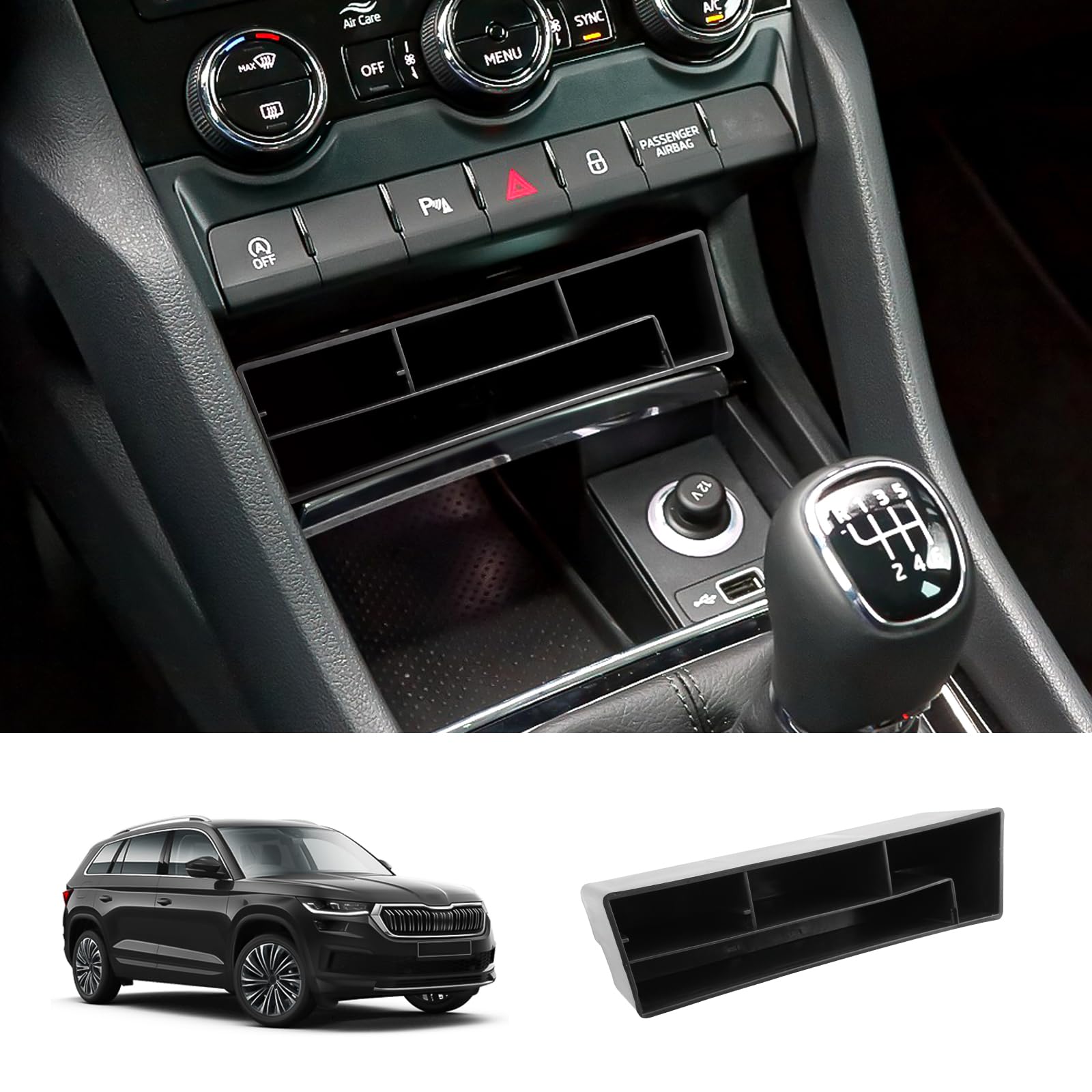 LUWU Kompatibel mit Skoda Karoq Kodiaq 2017-2023 Mittelkonsole Armlehnen Aufbewahrungsbox Handschuhfach Organizer Auto RS Sportline 2023 Zubehör Tuning Karoq Kodiaq Zubehör LUWU Kompatibel mit Skoda Karoq Kodiaq 2017-2023 Mittelkonsole Armlehnen Aufbewahrungsbox Handschuhfach Organizer Auto RS Sportline 2023 Zubehör Tuning Karoq Kodiaq Zubehör von LUWU