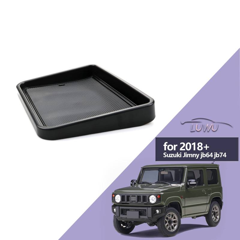 LUWU Kompatibel mit Suzuki Jimny jb64 jb74 2018-2024 2025 Auto Mittelkonsole Armlehnen Aufbewahrungsbox Handschuhfach Organizer für Zubehör (Schwarz) von LUWU