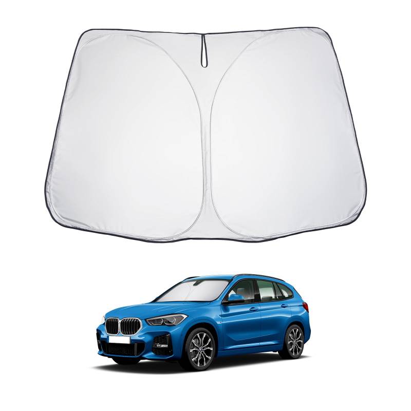 LUWU Sonnenschutz Auto Kompatibel mit BMW X1 U11 / X1 F48 2016-2024 2025 Auto Sonnenblende Frontscheibenabdeckung Windschutzscheibe Innen Verdunkelung UV-Schutz iX1 U11 Zubehör von LUWU