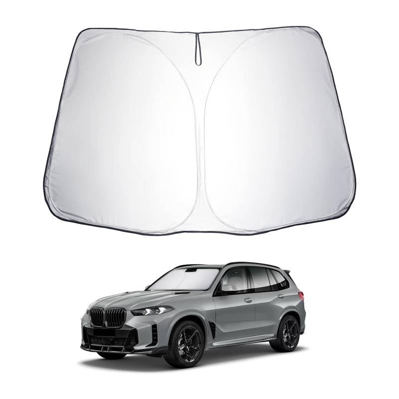 LUWU Sonnenschutz Auto Kompatibel mit BMW X5 X6 G05 G06 F15 F16 2014-2024 2025 Sonnenschutz Frontscheibe Innen Windschutzscheibe Sonnenschirm Sonnenblende Abkühlung UV Schutz X5 X6 G05 G06 Zubehör von LUWU