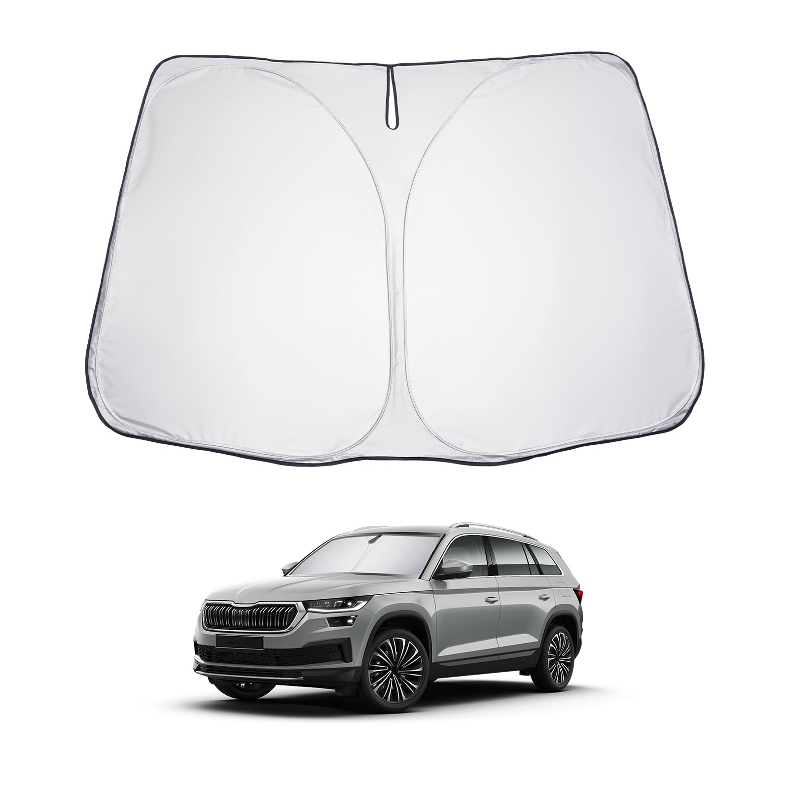 LUWU Sonnenschutz Auto Kompatibel mit Skoda Kodiaq 2 2024 Sonnenschutz Frontscheibe Innen Windschutzscheibe Sonnenschirm Sonnenblende Abkühlung UV Schutz Kodiaq2 2024 Zubehör von LUWU