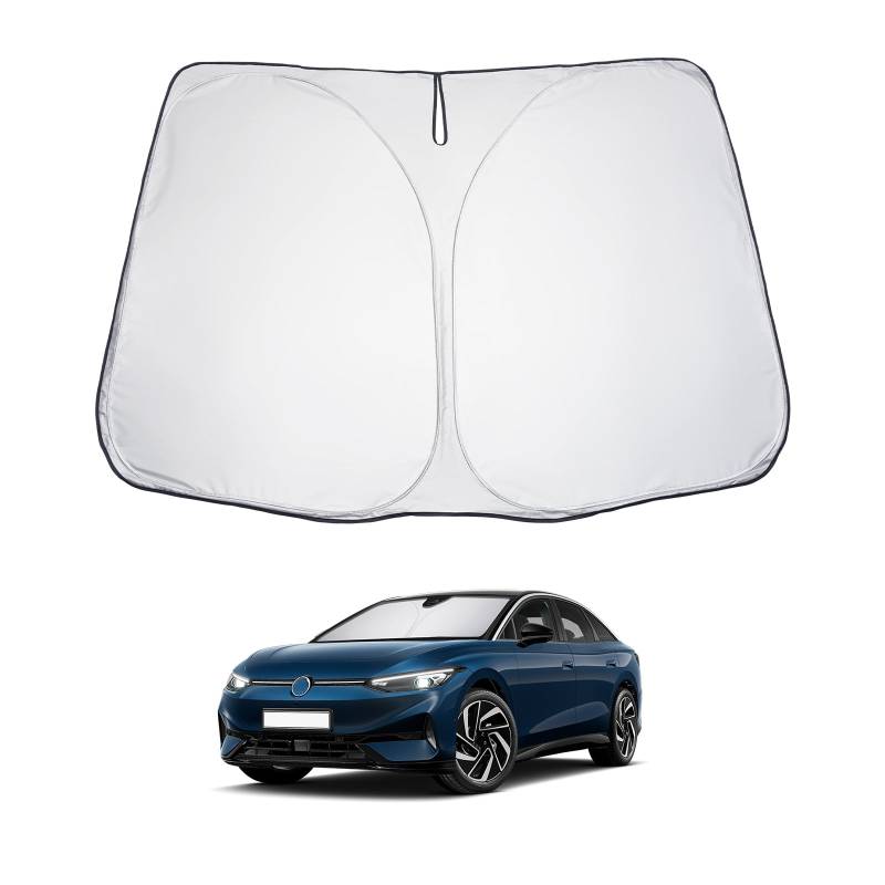 LUWU Sonnenschutz Auto Kompatibel mit VW ID.7 ID7 2023 2024 2025 Sonnenschutz Frontscheibe Innen Windschutzscheibe Sonnenschirm Sonnenblende Abkühlung UV Schutz Volkswagens Zubehör von LUWU