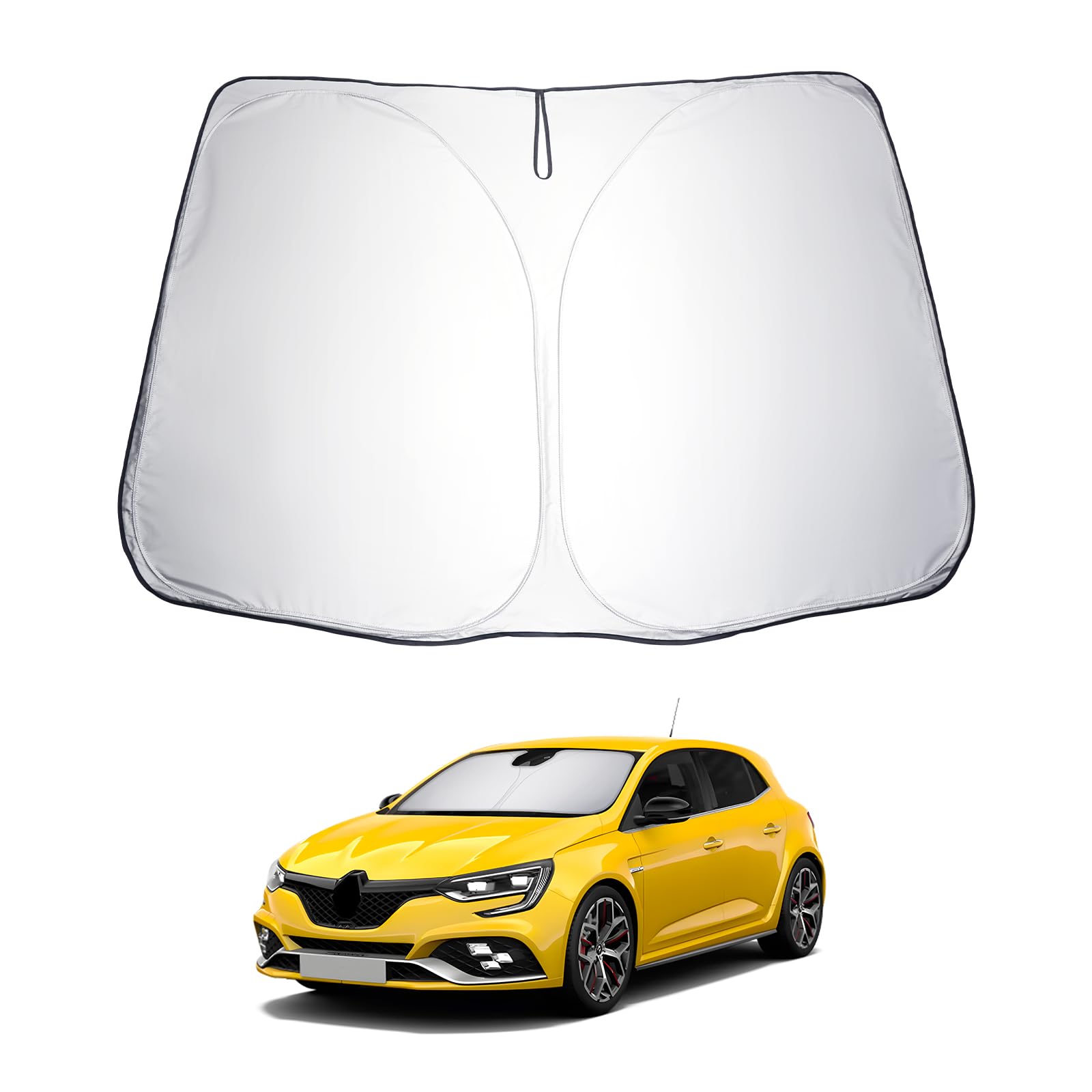 LUWU Sonnenschutz Auto Kompatibel mit Renault Megane 4 IV GT RS 2016-2024 Sonnenschutz Windschutz Auto Sonnenblende Klappbarer Sonnenblende Schutz Sonnenblende Abdeckung von LUWU