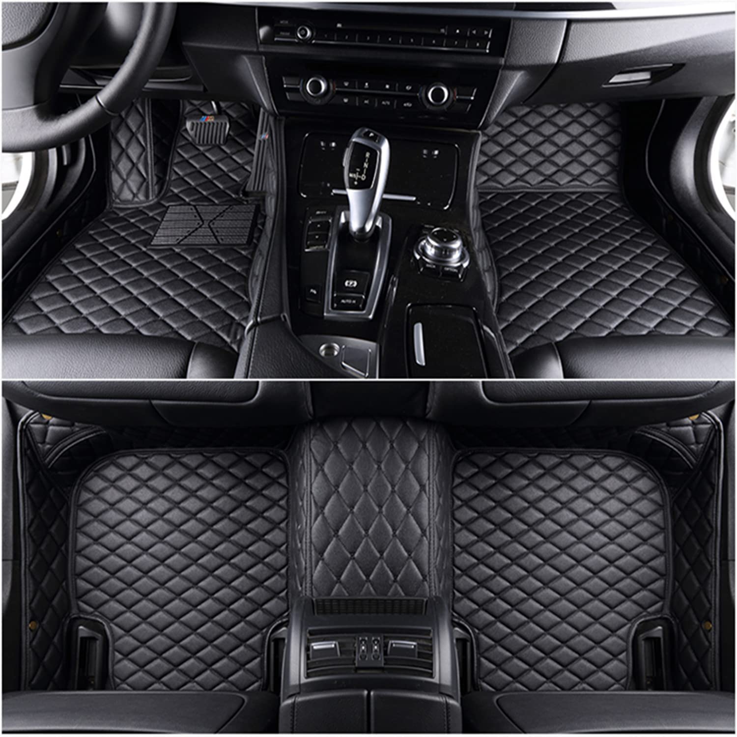Car Leather Floor Mats Suitable for BMW X7 6 Seats 2019-2023,All-Weather Protection Waterproof Non-Slip Car Accessories,A-All Black von LUYAJYI