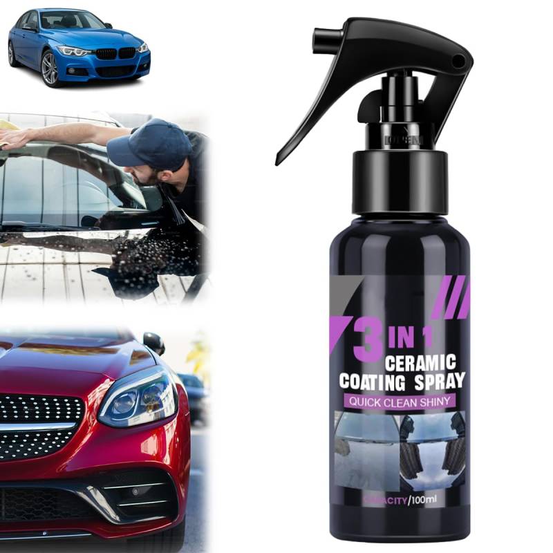 LUYJWZN High Protection Fast Nano Ceramic Coating Spray, 3 in 1 Ceramic Coating Spray, Car Scratch Nano Repair Sprays, Multi Functional Renewal Agent (1pcs) von LUYJWZN