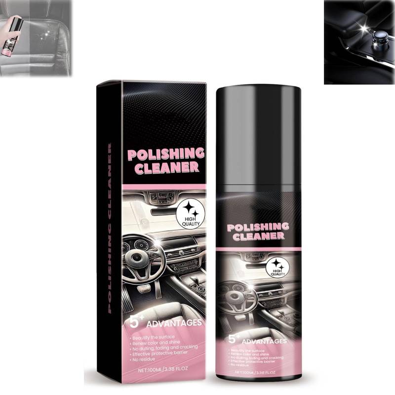 LUYJWZN Polishing Cleaner Car Interior, Car Interior Detailer and Cleaner, Vehicle Interior Polish, Car Interior Detailer Spray, Multi-Purpose Cleaning Agent for Car Interior Decontamination (1pcs) von LUYJWZN