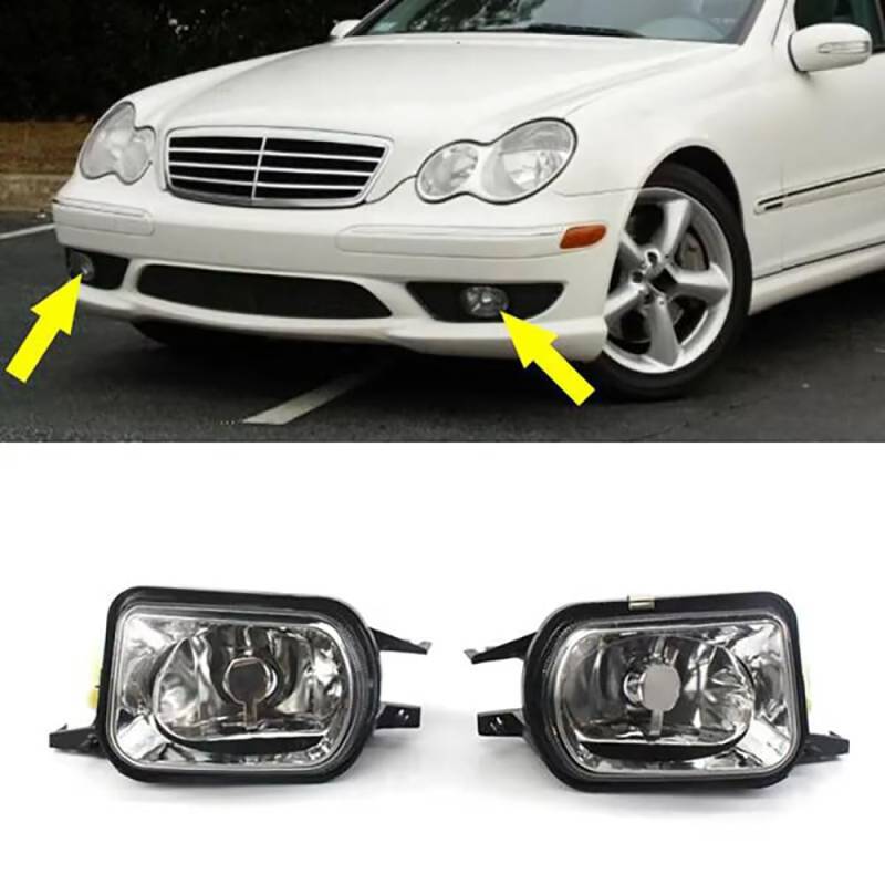 LUYYT Auto Front Stoßstange Nebel Licht Nebelscheinwerfer kompatibel mit für Benz C-Class W203 2001-2007,Left+Right von LUYYT