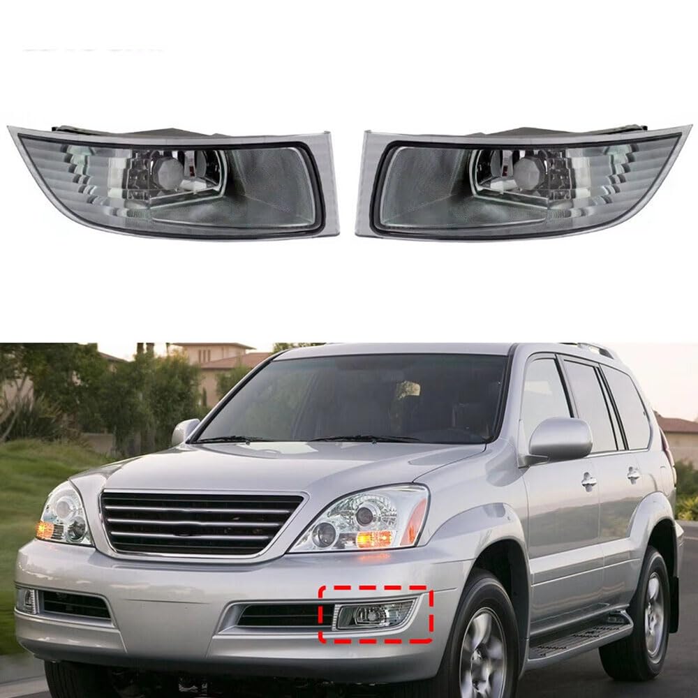 LUYYT Auto Front Stoßstange Nebel Licht Nebelscheinwerfer kompatibel mit für Lexus GX470 2003-2009 LUYYT Auto Front Stoßstange Nebel Licht Nebelscheinwerfer kompatibel mit für Lexus GX470 2003-2009 von LUYYT