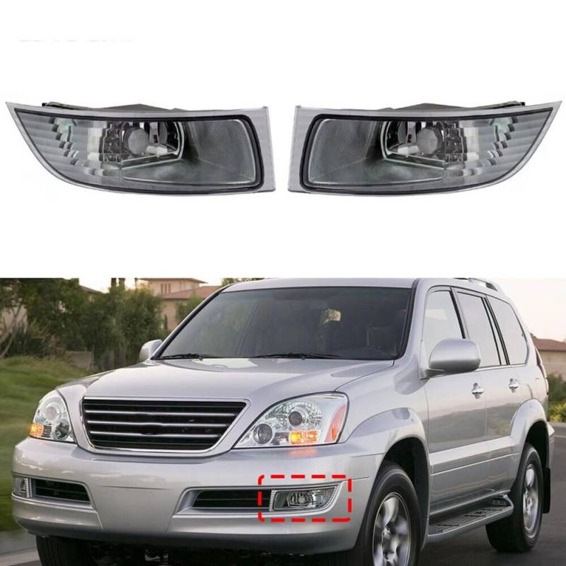 LUYYT Auto Front Stoßstange Nebel Licht Nebelscheinwerfer kompatibel mit für Lexus GX470 2003-2009 von LUYYT
