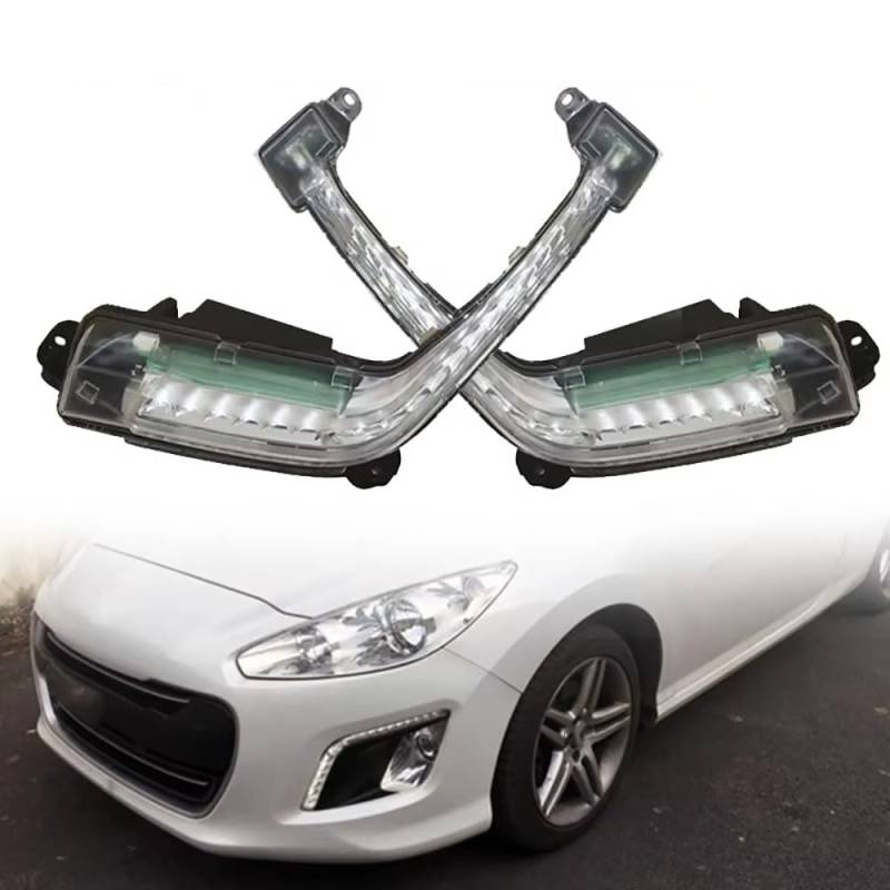 LUYYT Auto Front Stoßstange Nebel Licht Nebelscheinwerfer kompatibel mit für Peugeot 308 cc Convertible 2011 2012 2013 2014,Left+Right von LUYYT