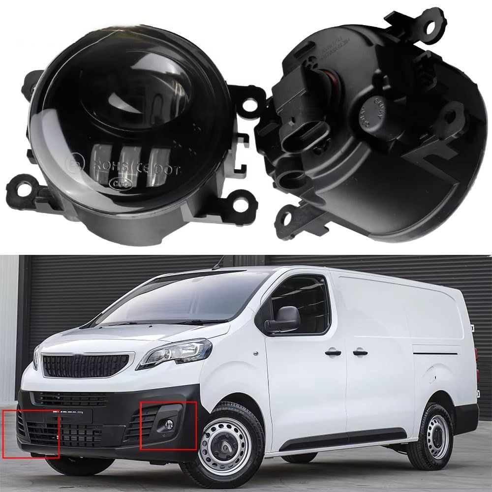 LUYYT Auto Front Stoßstange Nebel Licht Nebelscheinwerfer kompatibel mit für Peugeot Expert Traveller 2016 2017 2018 2019 2020 2021 2022 LUYYT Auto Front Stoßstange Nebel Licht Nebelscheinwerfer kompatibel mit für Peugeot Expert Traveller 2016 2017 2018 2019 2020 2021 2022 von LUYYT