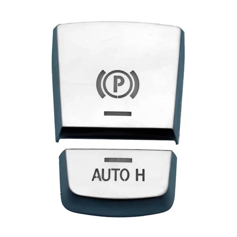 Autoinnenraum Kompatibel Mit 5 7 X3 X4 X5 X6 F-Serie F01 F02 F10 F18 F12 F15 F16 F25 F26 Elektronischer Parkbremsschalter Auto H-Taste Ersatz(Silvery) von LVDLRAJJ