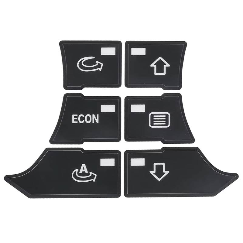 Autoinnenraum Kompatibel Mit A3 8P 2003 2004 2005 2006 2007–2012 Auto-Klimaanlage Armaturenbrett A/C-Tasten-Aufkleber-Kit Armaturenbrett-Klimaschalter-Aufkleber-Abziehbilder von LVDLRAJJ