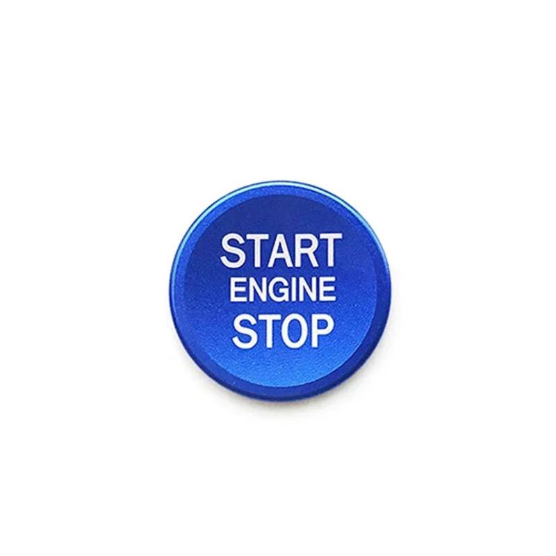 Autoinnenraum Kompatibel Mit A4 A6 A3 A5 Q5 Q7 Auto-Zündschlüsselringabdeckung Motor-Start-Stopp-Aufkleber Dekorativer Schalterknopf-Verkleidungszubehör(Blue) von LVDLRAJJ