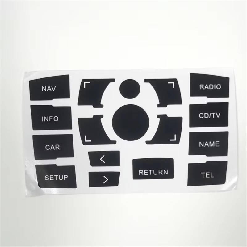 Autoinnenraum Kompatibel Mit A6 A6L 2005-2011 Radio-Navigationsmodul Schalter Steuertaste Abgenutzte Reparatur Aufkleber Aufkleber Schwarz Autozubehör(Type B) von LVDLRAJJ