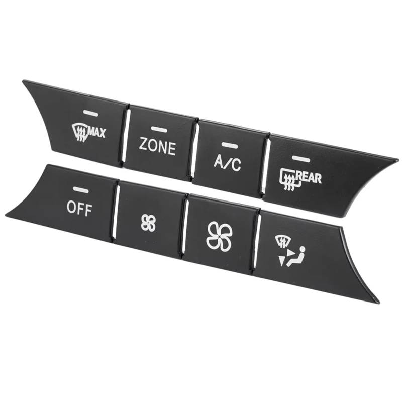 Autoinnenraum Kompatibel Mit Benz C-Klasse W204 GLK X204 ABS Schwarz Zubehör Innenraum Auto Mittelkonsole Klimaanlage AC-Taste Aufkleber(Type A MONO) von LVDLRAJJ