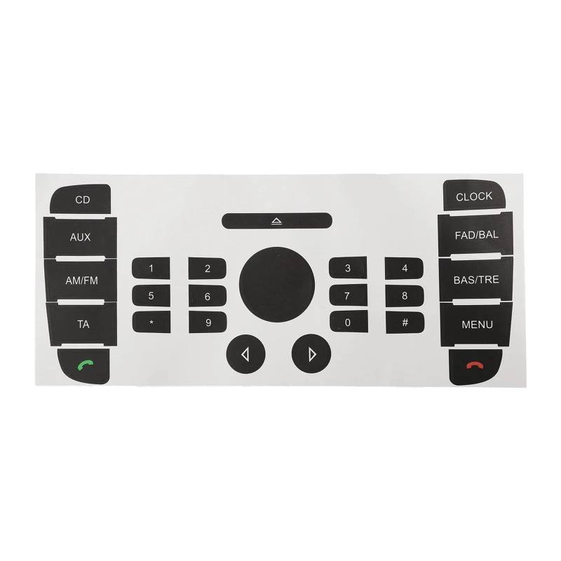 Autoinnenraum Kompatibel Mit Ford Für Mondeo Radio-Einschaltknopf-Aufkleber, Klima-Radio-Panel-Reparatur, ABS-Aufklebersatz Für Reparieren Der Knöpfe von LVDLRAJJ