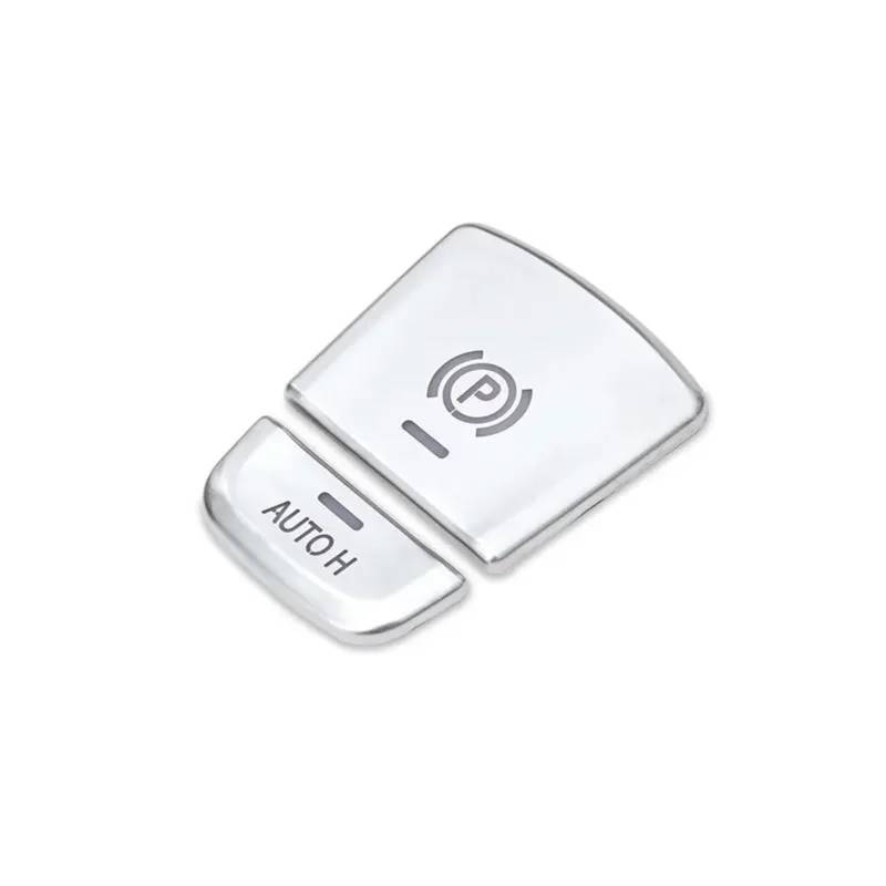 Autoinnenraum Kompatibel Mit G01 G30 G38 5er-Serie 2017–2021 Autozubehör Chrom ABS Auto Multimedia-Tastenabdeckung Verkleidung Feststellbremsknopfaufkleber(Parking Buttons) von LVDLRAJJ