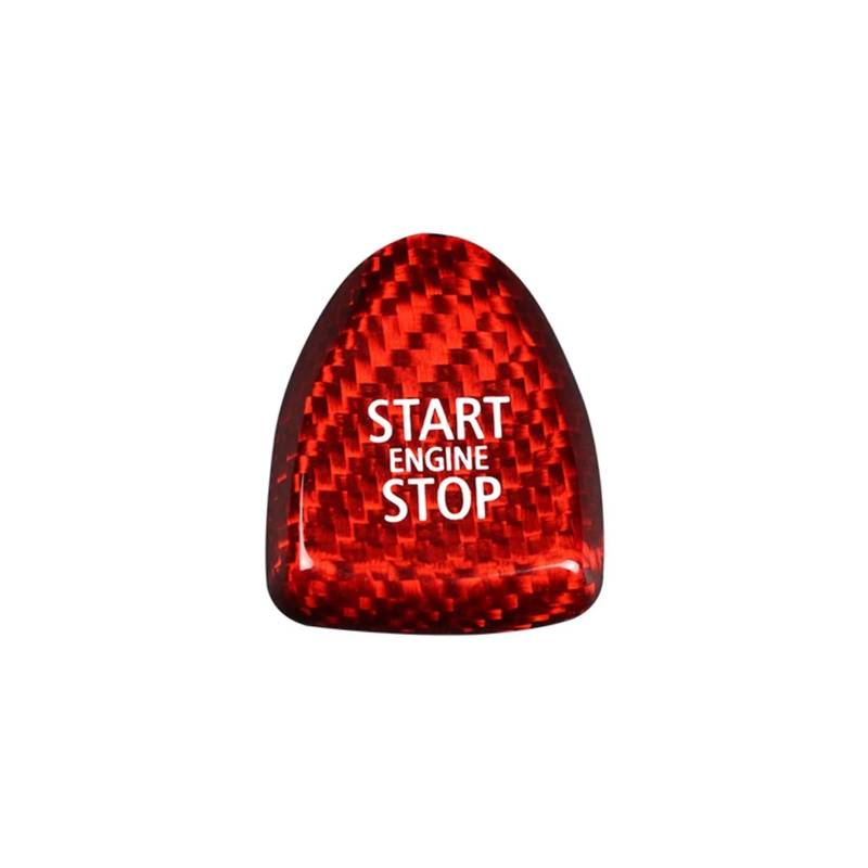 Autoinnenraum Kompatibel Mit Mini Für Cooper F54 F55 F56 F57 Für F60 Carbon Fiber Zubehör Zündung Motor Start Stop Button Innenverkleidung Aufkleber Abdeckung Aufkleber(Red) von LVDLRAJJ