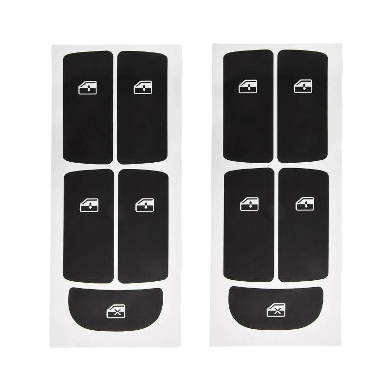 Autoinnenraum Kompatibel Mit SAAB 9-3 2003–2012, 2 Stück, Autoknopf-Reparatur-Aufkleber, ABS-Autozubehör, Steuertasten-Aufkleber, Reparatur-Set von LVDLRAJJ